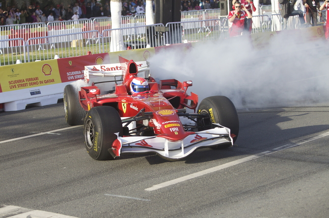 Ferrari Rockets Through Doha, Qatar, to Open Qatar Motor Show Ferrari Rockets Through Doha, Qatar, to Open Qatar Motor Show