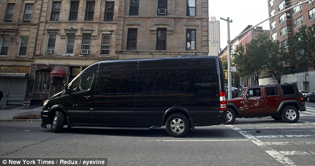 Driving commuters around the Benz: New York City's wealthiest enjoy hidden luxury in Mercedes vans that take up half the road Driving commuters around the Benz: New York City's wealthiest enjoy hidden luxury in Mercedes vans that take up half the road