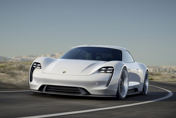 With the Mission E, Porsche presents the first four-door all-electric sports car of its history With the Mission E, Porsche presents the first four-door all-electric sports car of its history