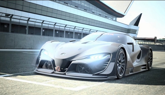 The FT-1 Vision Gran Turismo includes new details compared to the real concept shown in January at the Detroit Motor Show The FT-1 Vision Gran Turismo includes new details compared to the real concept shown in January at the Detroit Motor Show