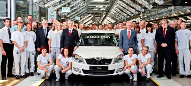 O Skoda Fabia número 3 milhões é um Fabia Greenline 1.2 TDI CR DPF com 74cv O Skoda Fabia número 3 milhões é um Fabia Greenline 1.2 TDI CR DPF com 74cv