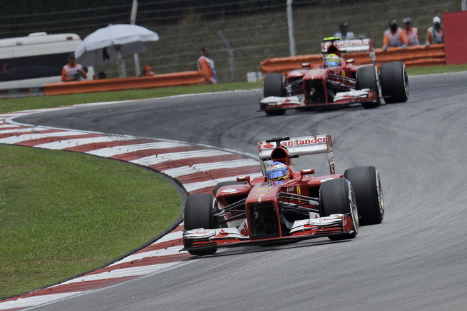 Alonso and Massa managed second and third in last lap sprints Alonso and Massa managed second and third in last lap sprints
