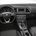 The interior is modern, if a little bit dark. 