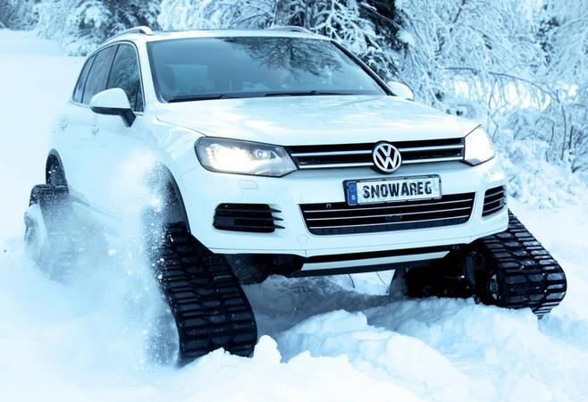 O Snowareg é um veículo único criado pela Volkswagen Suécia O Snowareg é um veículo único criado pela Volkswagen Suécia
