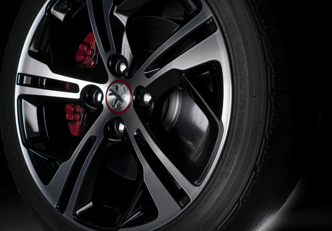 The GTi has red-acceneted wheels The GTi has red-acceneted wheels