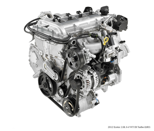 The 2.0l Ecotec engine produces 250hp and 260lb-ft of torque The 2.0l Ecotec engine produces 250hp and 260lb-ft of torque