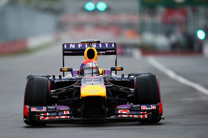 The entire qualifying session was done in the wet The entire qualifying session was done in the wet