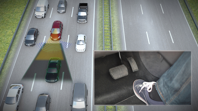 The Traffic Jam Assist does everything for the driver at low speeds The Traffic Jam Assist does everything for the driver at low speeds