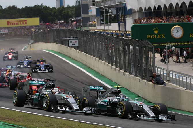 The German dominated the race and guaranteed second place in the Drivers' Championship The German dominated the race and guaranteed second place in the Drivers' Championship
