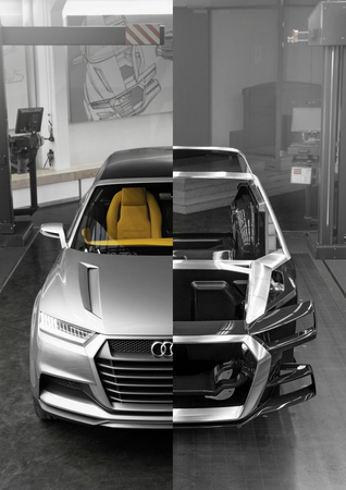 The company's design plan is to make the chassis a part of the design, especially the A-pillars and grill The company's design plan is to make the chassis a part of the design, especially the A-pillars and grill