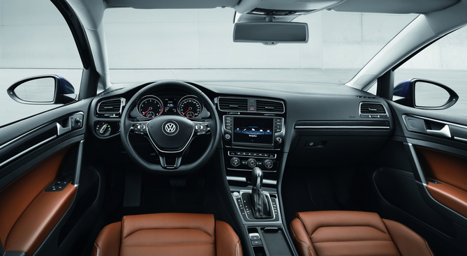 O interior do novo Volkswagen Golf O interior do novo Volkswagen Golf