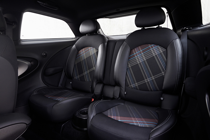 The Chili package adds fabric and leather seats The Chili package adds fabric and leather seats