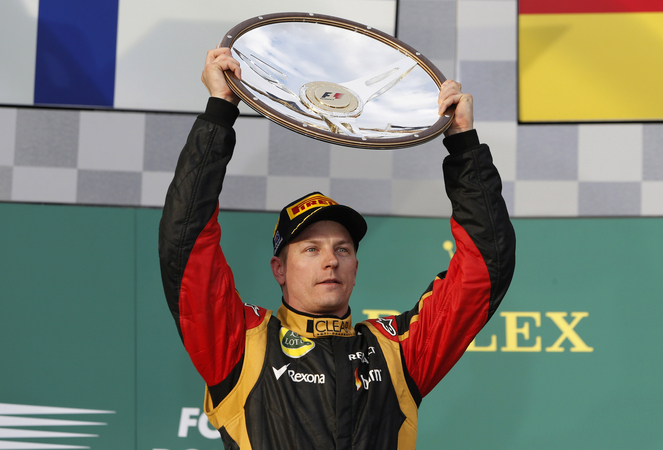 Esta é a segunda vitória de Raikkonen desde o regresso à Fórmula 1 Esta é a segunda vitória de Raikkonen desde o regresso à Fórmula 1