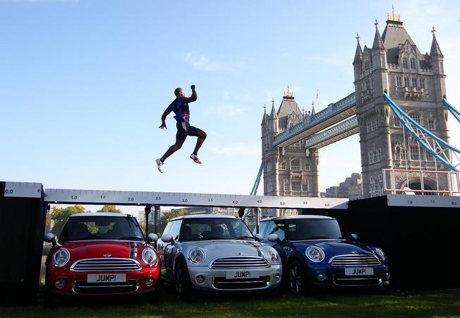 Mini Celebrates London Olympics by Having Long Jumper Leap Over Special Edition Mini Mini Celebrates London Olympics by Having Long Jumper Leap Over Special Edition Mini