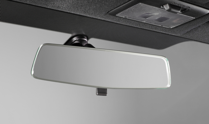 A frameless rearview window is also included A frameless rearview window is also included