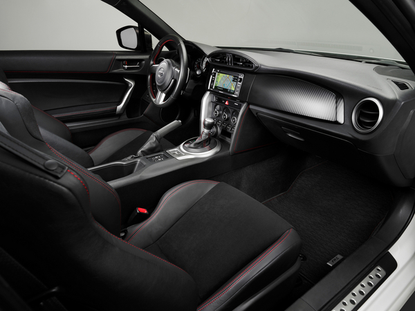 The seats get leather and Alcantara coverings The seats get leather and Alcantara coverings