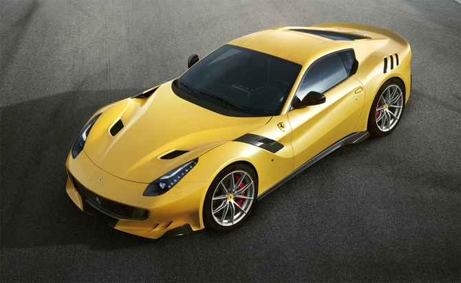 While maintaining the same V12 6.3 liters engine of the standard F12berlinetta, the output was increased to 780hp While maintaining the same V12 6.3 liters engine of the standard F12berlinetta, the output was increased to 780hp