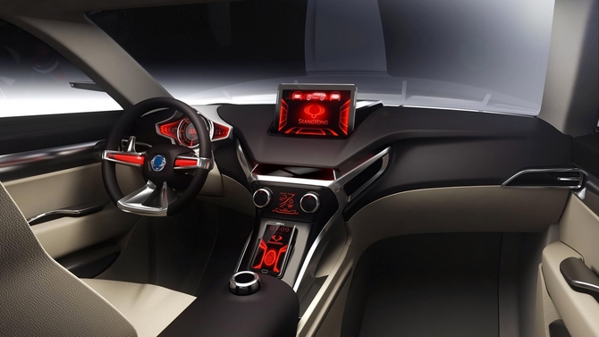 The interior imagines a more technological future for the brand The interior imagines a more technological future for the brand