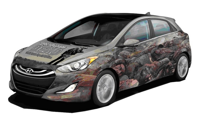 This Elantra GT with the Walking Dead 100th Issue Cover will be given at Comic-Con This Elantra GT with the Walking Dead 100th Issue Cover will be given at Comic-Con