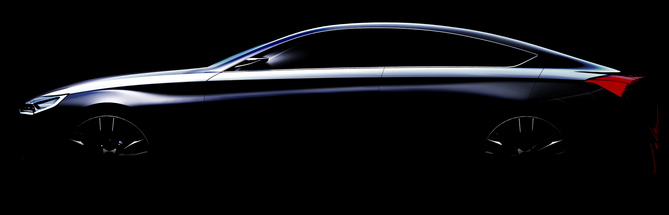 A imagem divulgada pela Hyundai pouco ou nada revela sobre o design do HCD-14 A imagem divulgada pela Hyundai pouco ou nada revela sobre o design do HCD-14