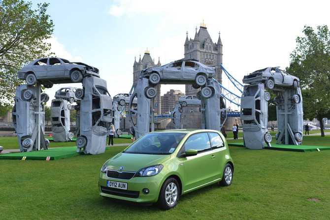 The Stonehenge replica is made completely from recycled car parts The Stonehenge replica is made completely from recycled car parts
