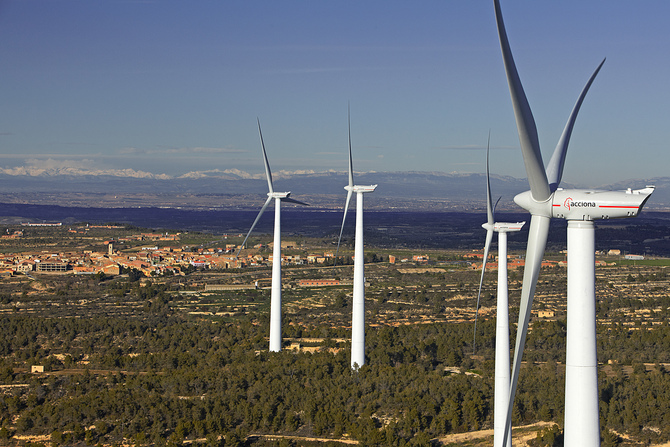 A maior parte da energia virá de turbinas éolicas A maior parte da energia virá de turbinas éolicas
