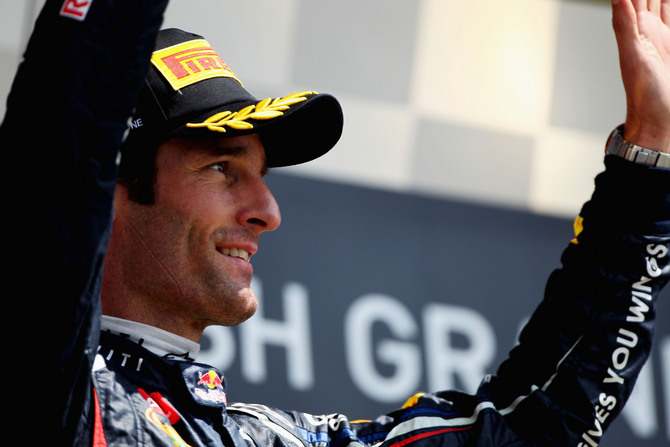 Webber is currently second in drivers' points between Alonso and Vettel Webber is currently second in drivers' points between Alonso and Vettel