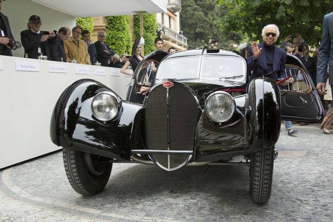 Ralph Laurens 1938 Bugatti 57SC Atlantic gewinnt in beim Villa d'Este Ralph Laurens 1938 Bugatti 57SC Atlantic gewinnt in beim Villa d'Este