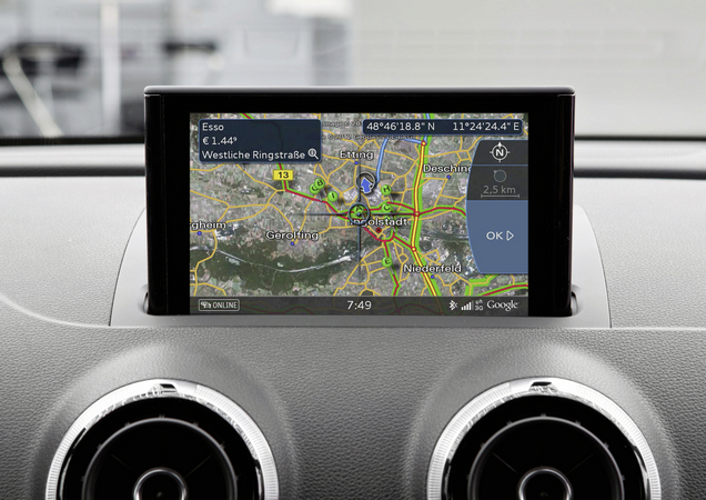 The info is linked to the navigation system The info is linked to the navigation system