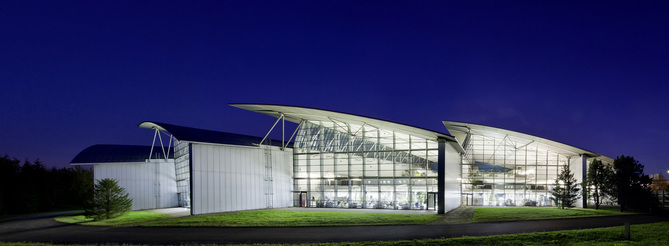 Mercedes is huge. It includes a factory and design center. Mercedes is huge. It includes a factory and design center.