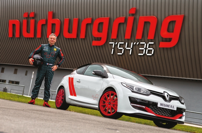he fastest lap achieved by Laurent Hurgon with the Mégane Renaultsport 275 Trophy-R was of 7 minutes and 54.3 seconds he fastest lap achieved by Laurent Hurgon with the Mégane Renaultsport 275 Trophy-R was of 7 minutes and 54.3 seconds