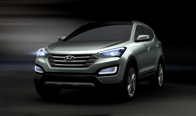 O Santa Fe vai animar o stand da Hyundai O Santa Fe vai animar o stand da Hyundai