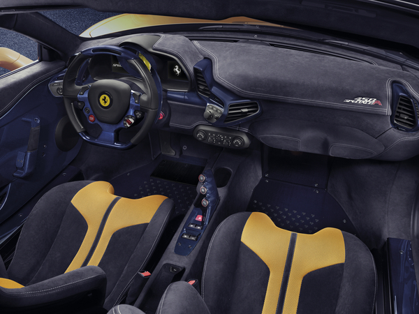 The cockpit has a racing inspired look The cockpit has a racing inspired look