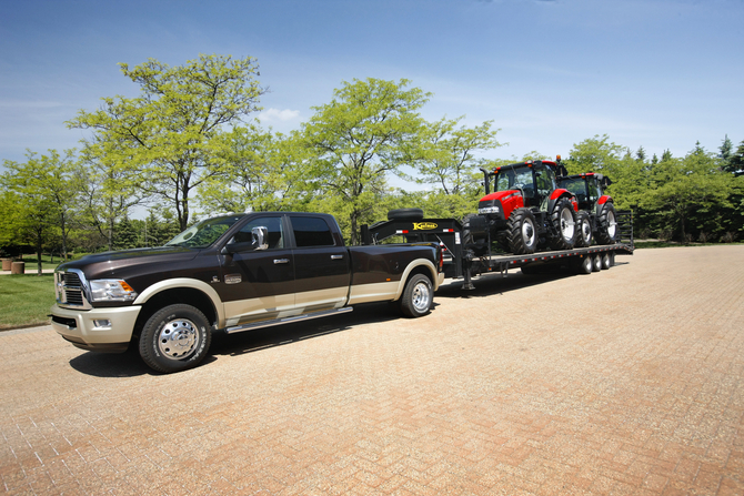 The trucks can tow up to 30,000lbs The trucks can tow up to 30,000lbs