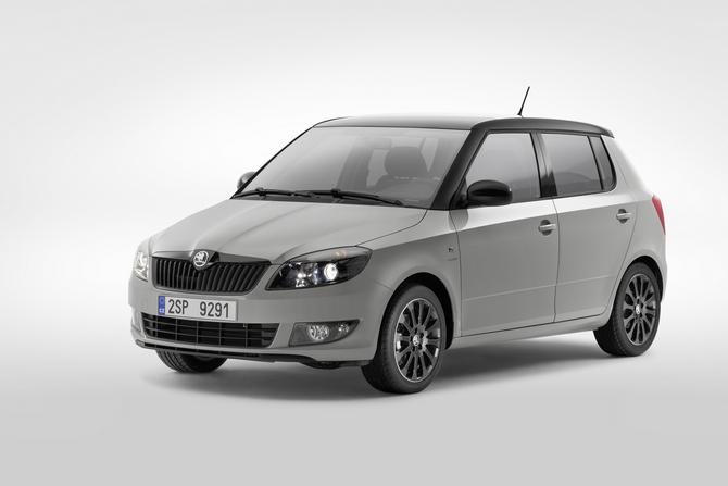 The Fabia Reaction adds charcoal and black trim. The Fabia Reaction adds charcoal and black trim.