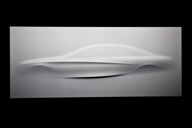 Mercedes will project images to hint at the shape of the car Mercedes will project images to hint at the shape of the car