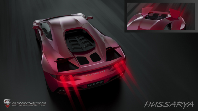 The car also has pop-up air brakes The car also has pop-up air brakes