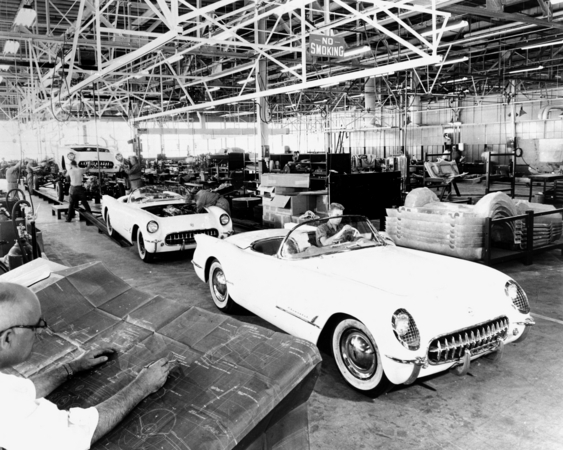 Chevrolet had to design a mass produced fiberglass car. Early models leaked. Chevrolet had to design a mass produced fiberglass car. Early models leaked.