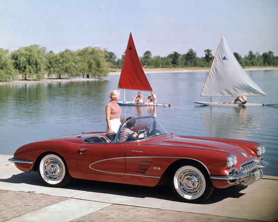 The V8s became standard in 1956 The V8s became standard in 1956