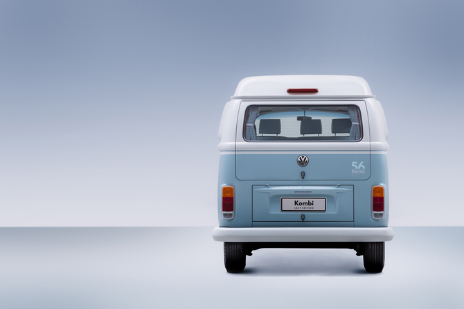 It gets a retro-inspired blue and white exterior It gets a retro-inspired blue and white exterior