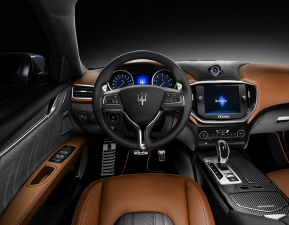 The interior uses a silky material in the colour Poltrona Frau The interior uses a silky material in the colour Poltrona Frau
