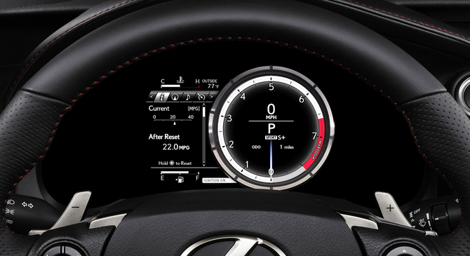 The instruments are mounted in a TFT display The instruments are mounted in a TFT display