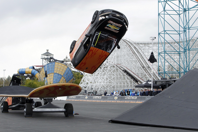 Skater Rob Dyrdek Kick Flips Chevy Sonic Skater Rob Dyrdek Kick Flips Chevy Sonic