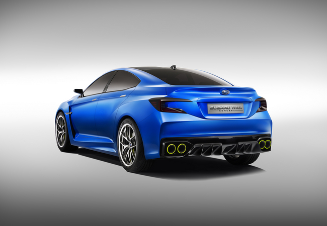 The WRX concept has a carbon fiber roof and chunky rear end The WRX concept has a carbon fiber roof and chunky rear end