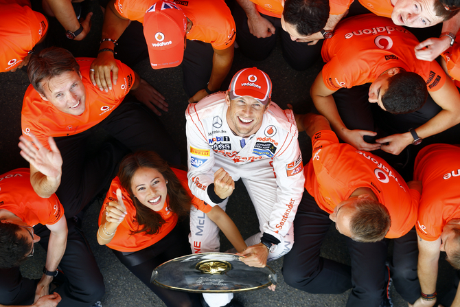 Button was 5th in the drivers' championship this year Button was 5th in the drivers' championship this year