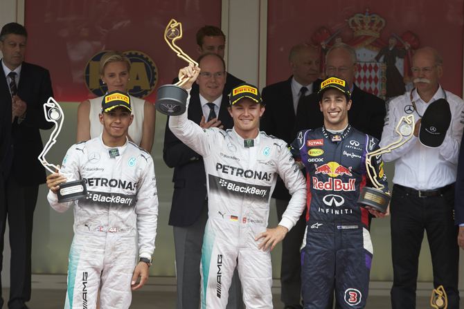 Lewis Hamilton and Daniel Ricciardo completed the podium in the principality Lewis Hamilton and Daniel Ricciardo completed the podium in the principality