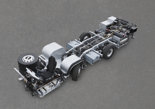 The dual-axle chassis is meant for coaches The dual-axle chassis is meant for coaches