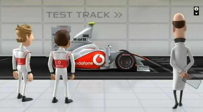 Até o carro da McLaren teve direito a versão animada Até o carro da McLaren teve direito a versão animada