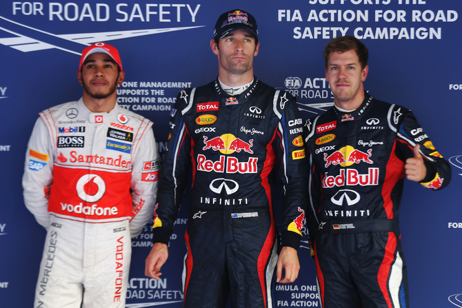 Vettel and Hamilton were second and third in Korean GP Qualifying Vettel and Hamilton were second and third in Korean GP Qualifying