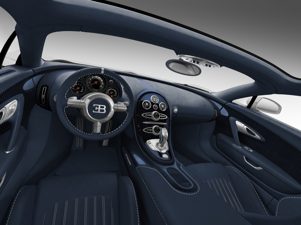 The Rafale has blue leather and grey stitching The Rafale has blue leather and grey stitching
